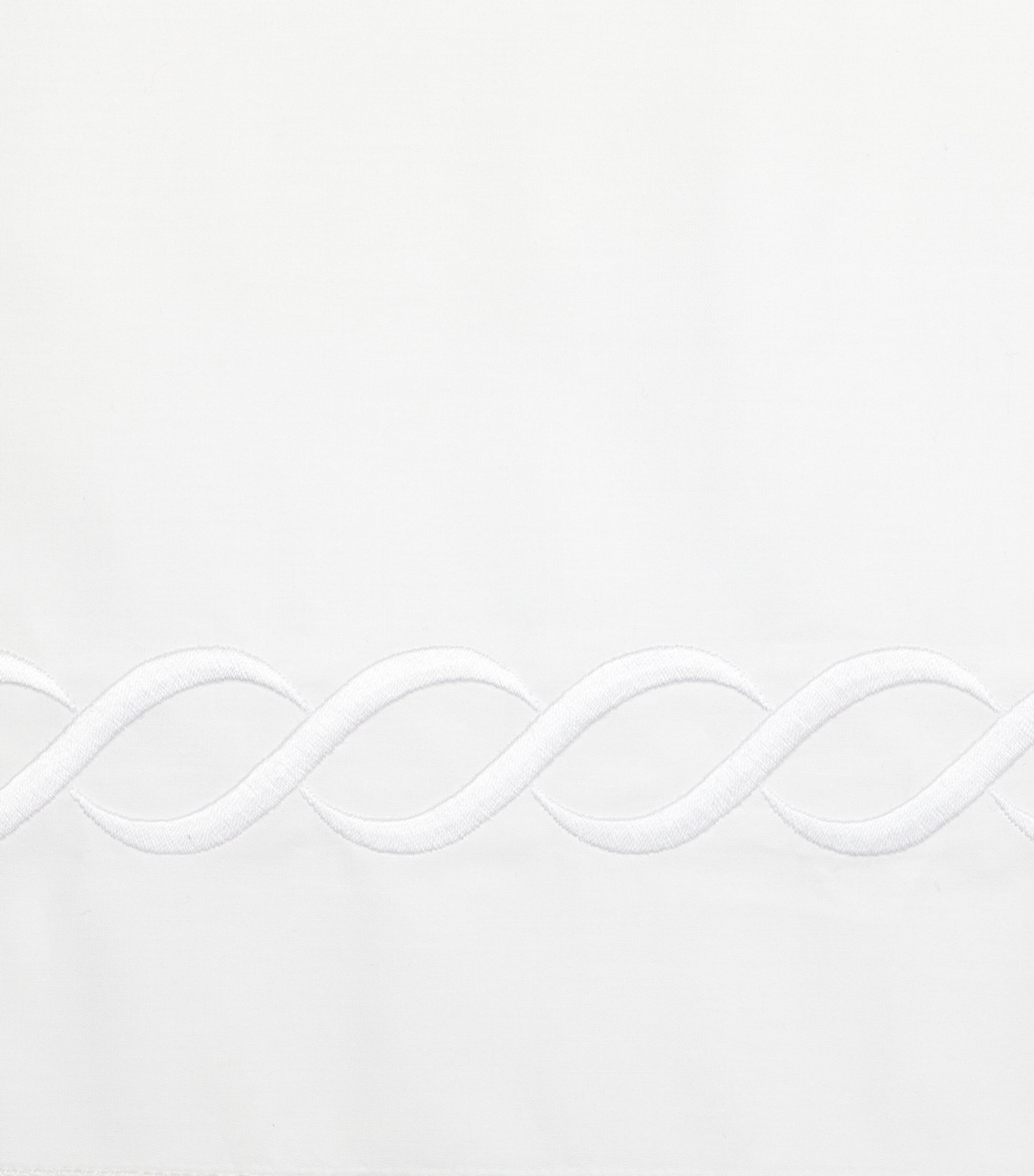 Treccia Super King Duvet Cover (260cm x 220cm) WHITE/WHITE Image 2