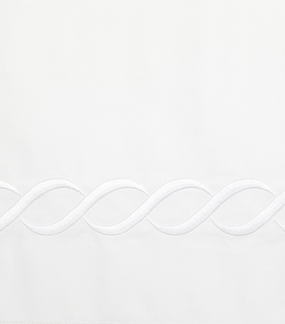 Treccia Super King Duvet Cover (260cm x 220cm) WHITE/WHITE Image 2