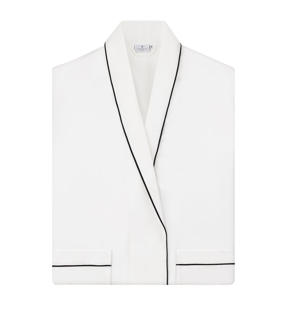 Large Mulberry Silk Dressing Gown IVORY Image 2