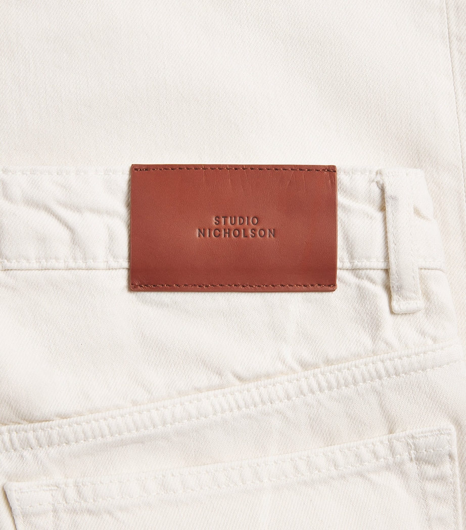 Studio Nicholson Mens Riso Straight Jeans Parchment Image 6