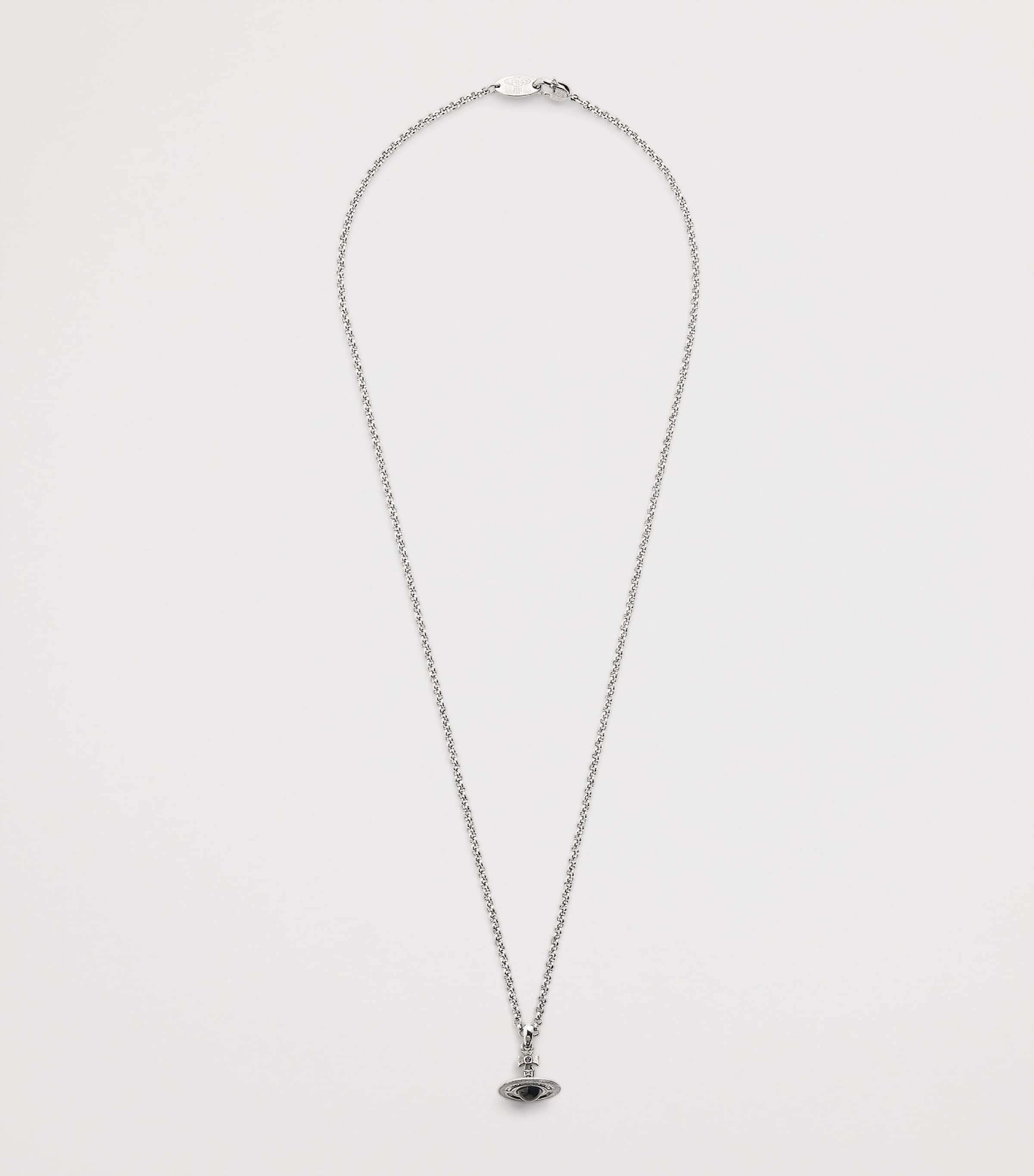 Petite Orb Pendant Necklace P581 PLATINUM Image 3