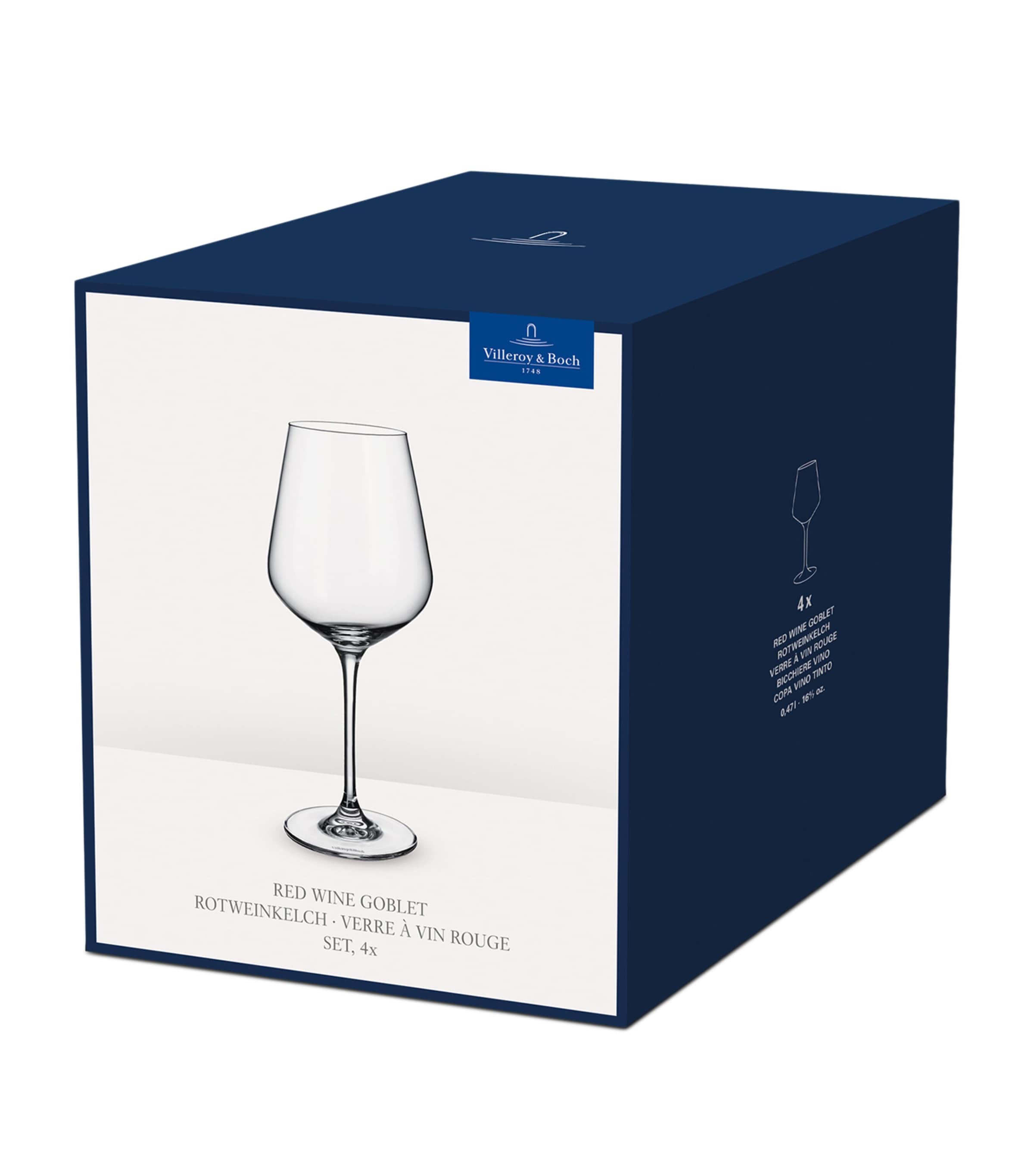 Villeroy & Boch Set of 4 La Divina Red Wine Glasses (200ml) Clear Image 7