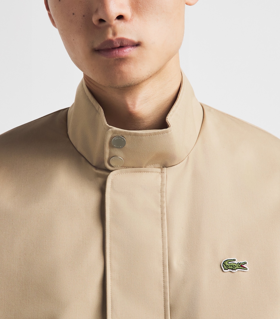 Lacoste Mens Twill Water-Repellent Harrington Jacket Viennese Image 3