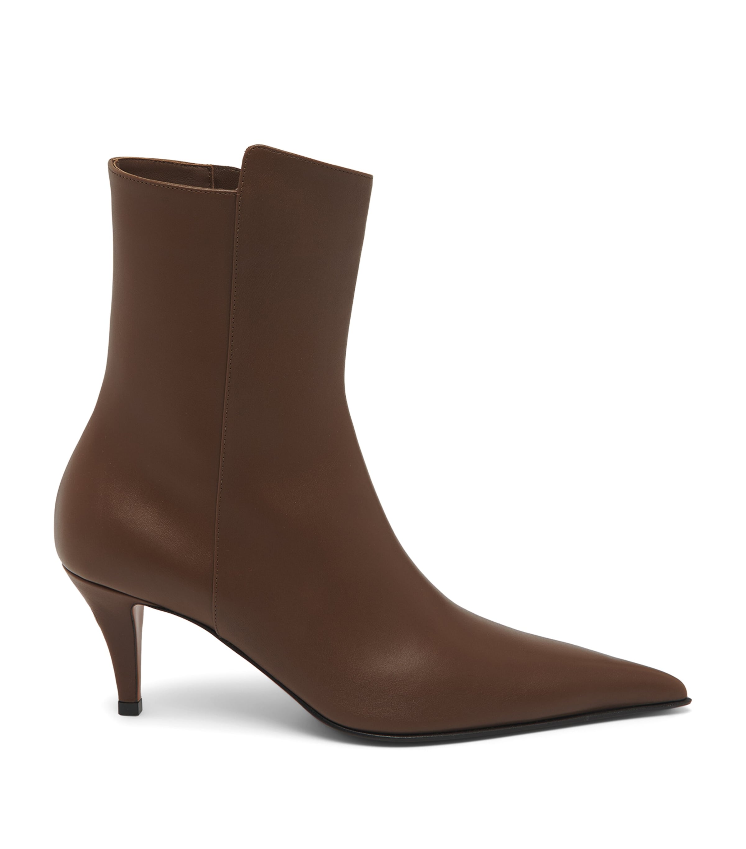 Shop Alexander Mcqueen Leather Birdee Ankle Boots 70 In Brown