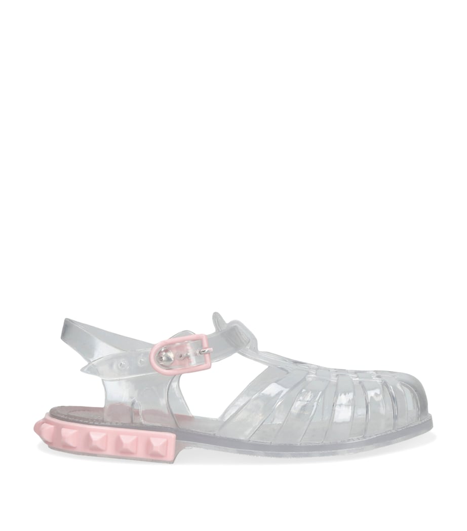 Carmen Sol Jelly Tommy Slides Grey/other Image 1