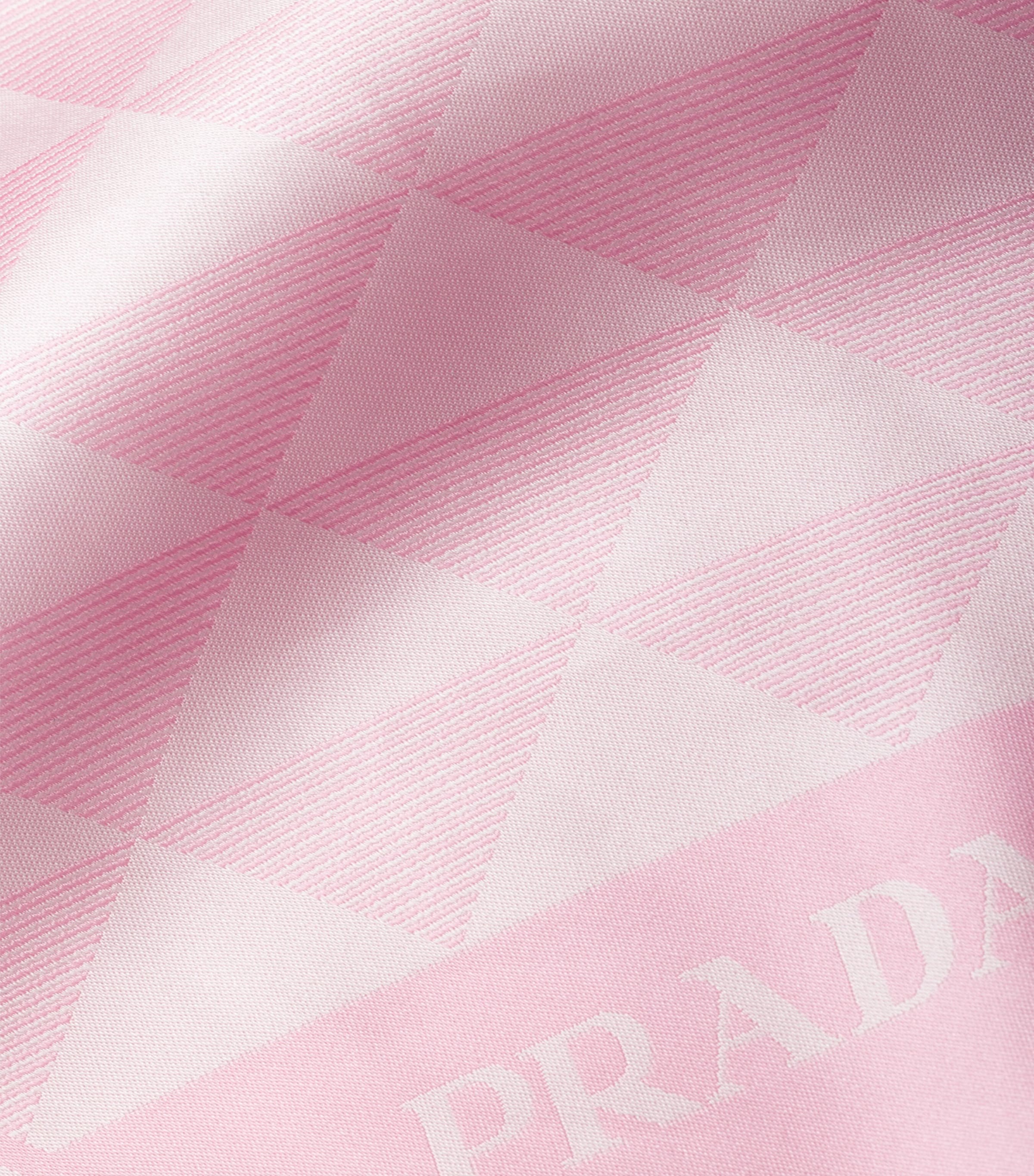 Prada Silk Printed Triangle Scarf Pink Image 3