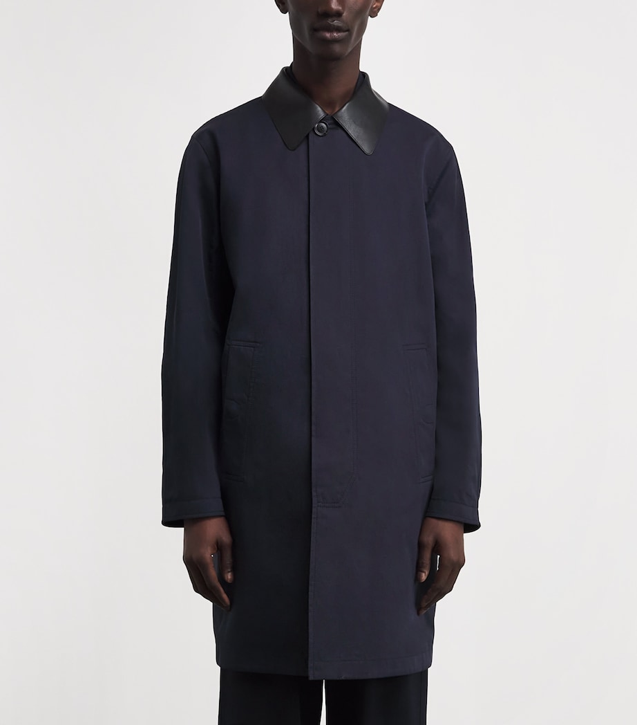 Brioni Mens Leather-Trim Reversible Jacket Image 4