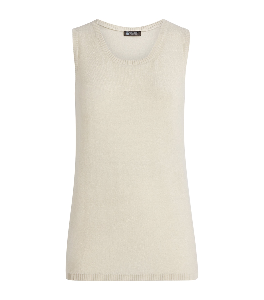 Colombo Womens Cashmere Tank Top White Image 1