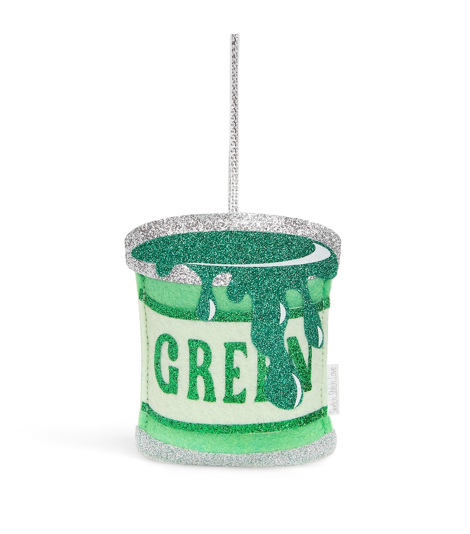 Paint Tin Tree Decoration GREEN Image 1
