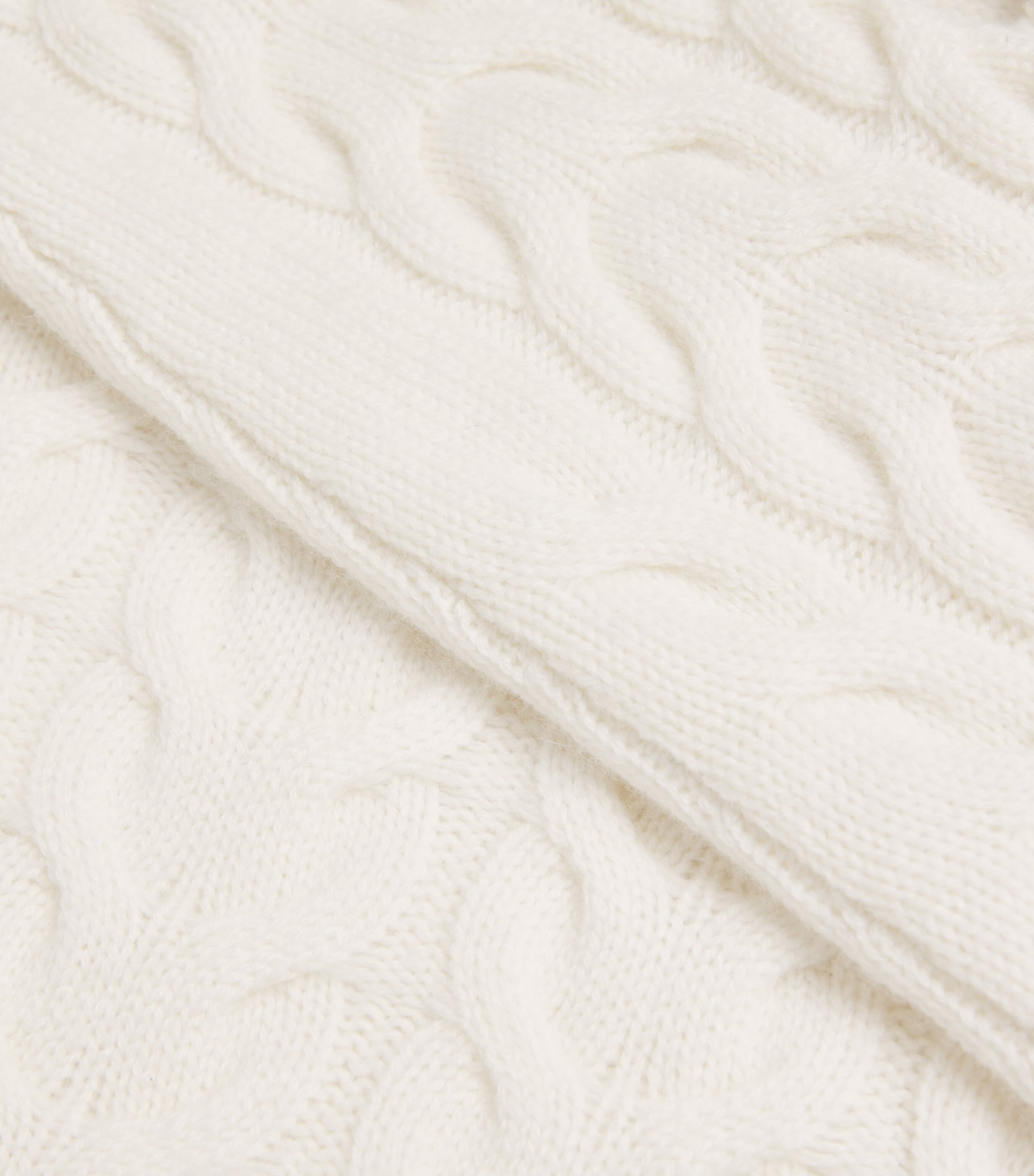 Cashmere Cable-Knit Sweater WHITE Image 5