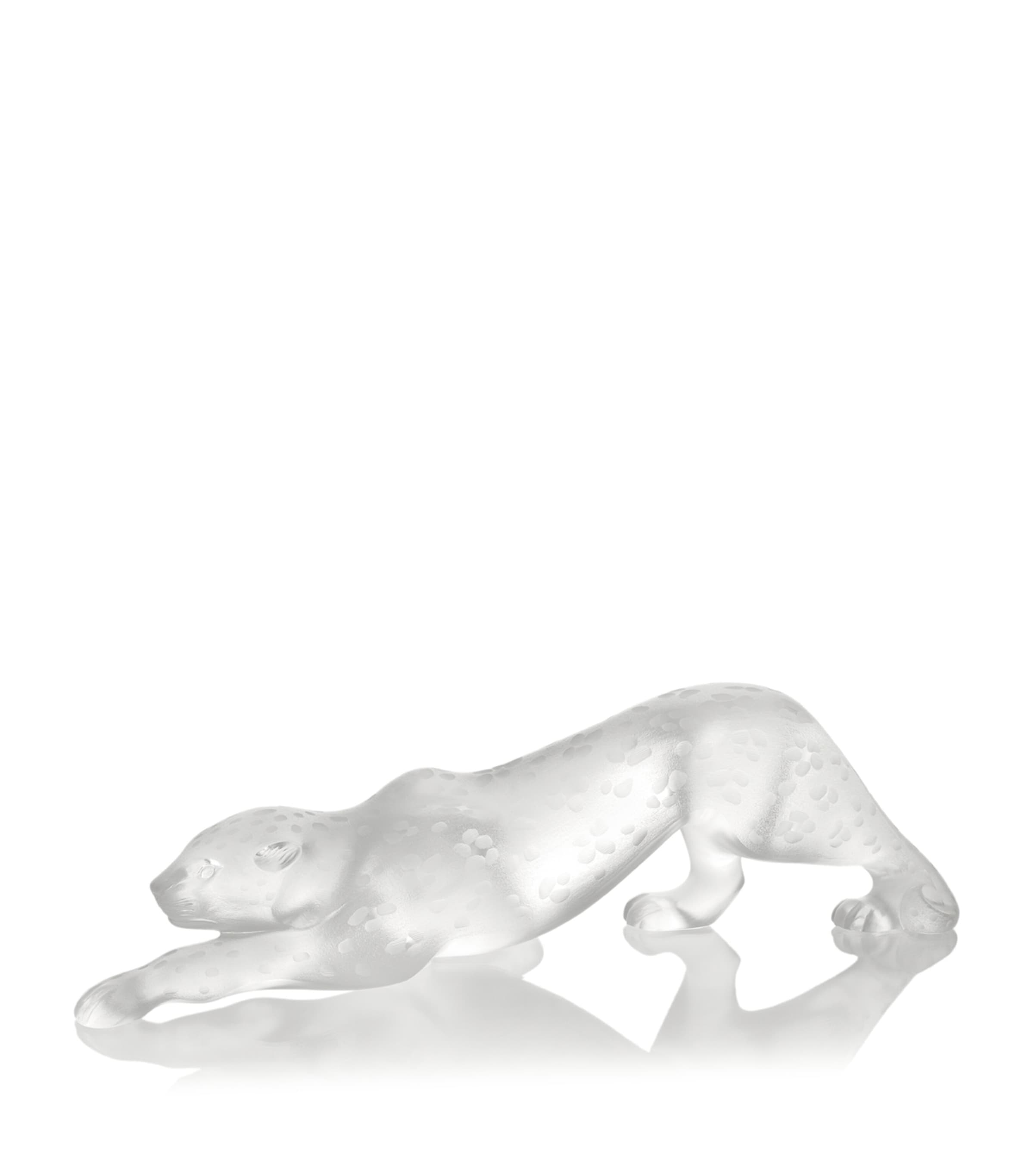 Lalique Zeila Panther Sculpture In Transparent