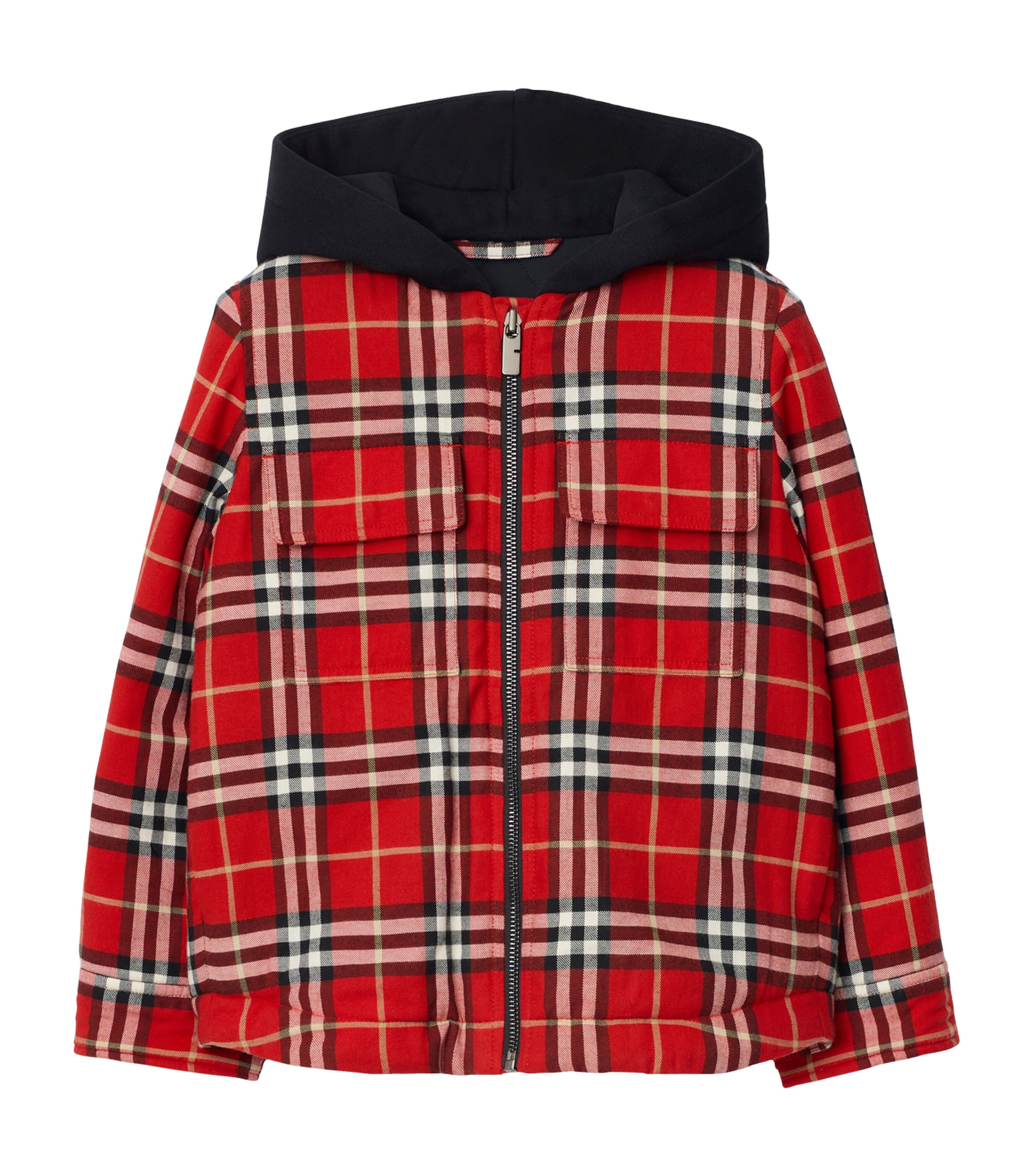Cotton Check Hooded Jacket (3-12 Years) POPPY IP CHECK Image 1