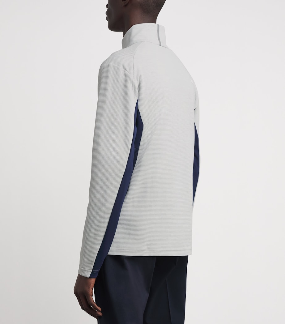 KJUS Mens Roman Midlayer Half-Zip Top Aly/atl Blu Image 5
