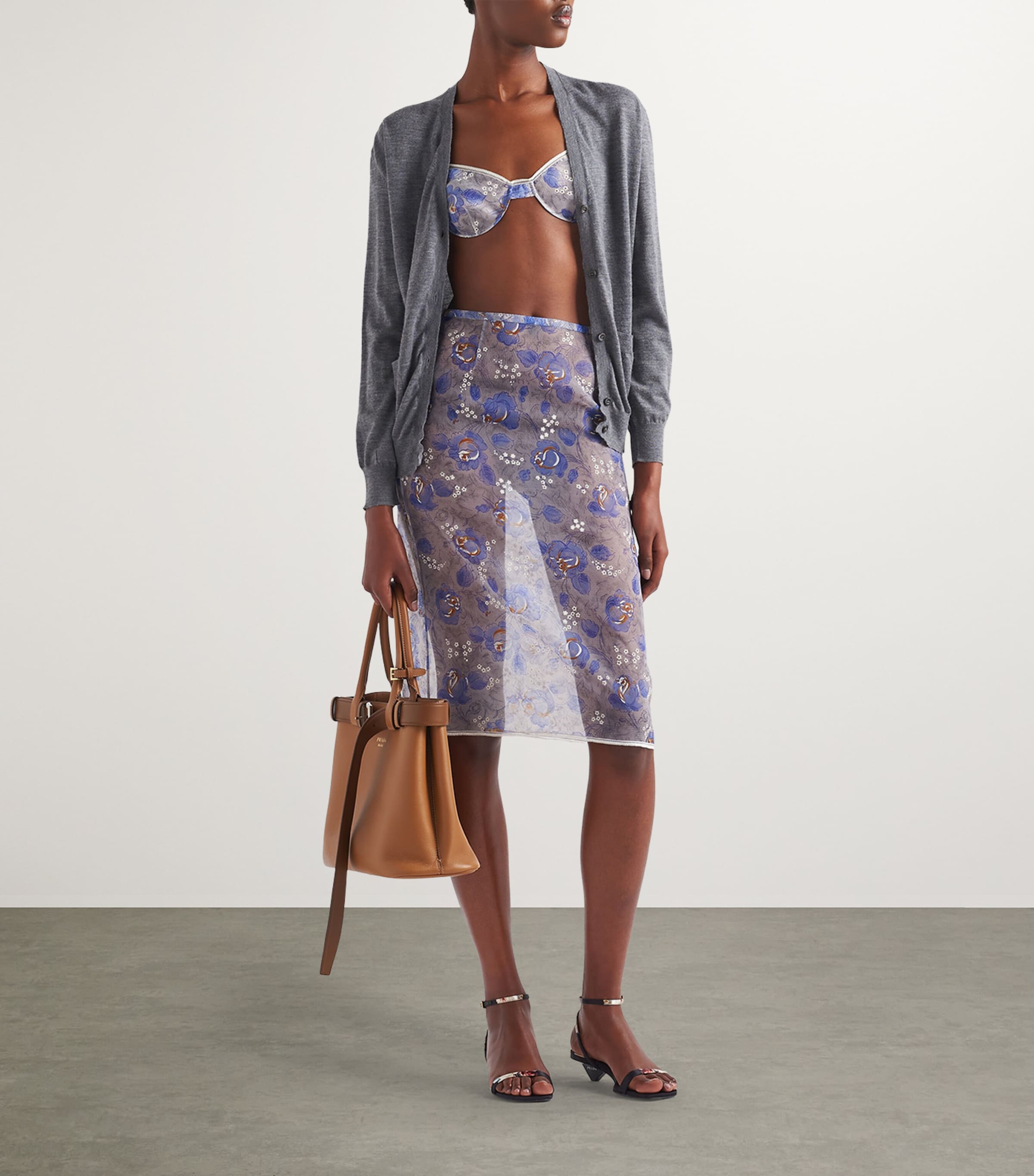 Prada Womens Peony Print Bra Image 2