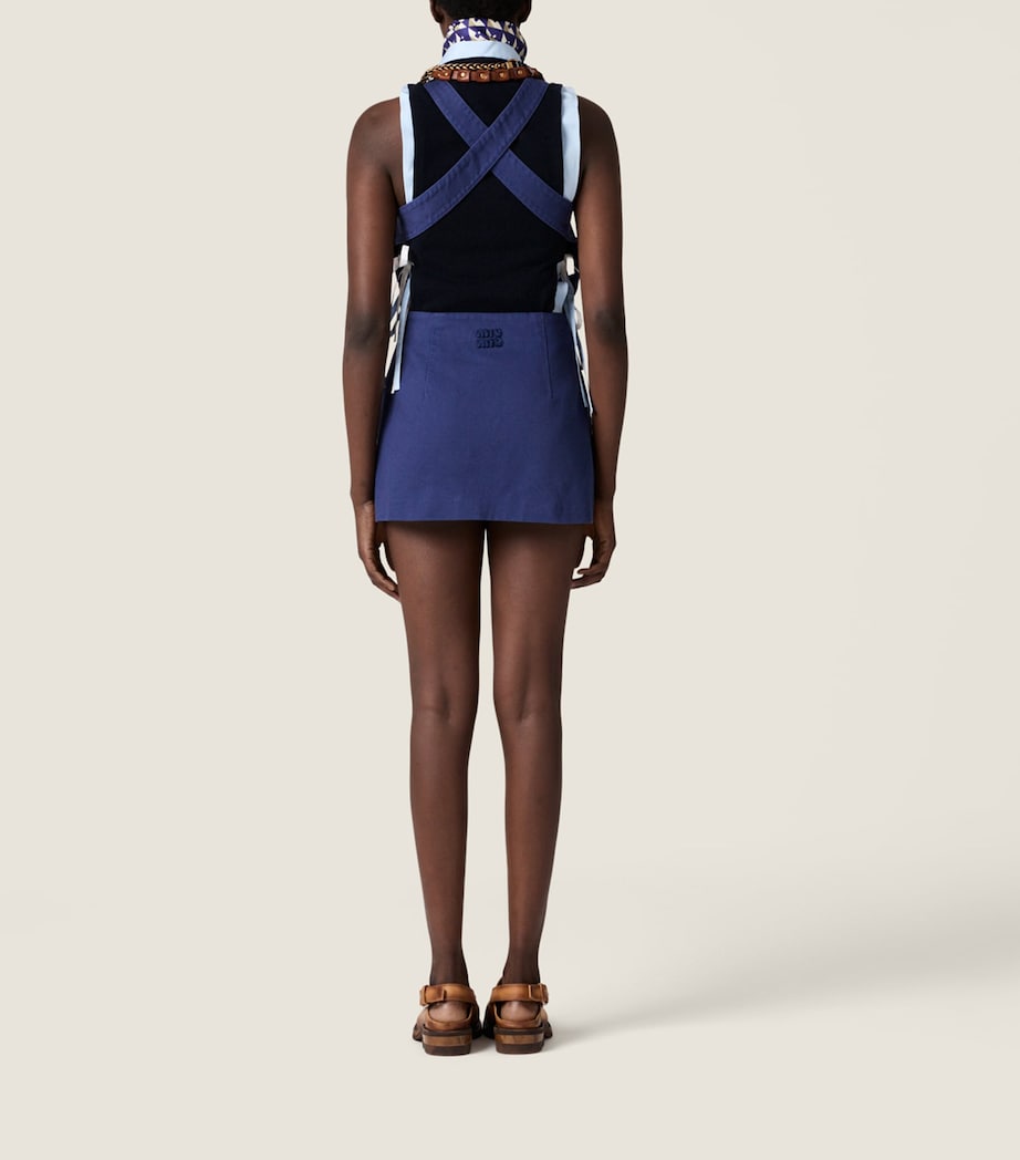 Miu Miu Womens Garment-Dyed Gabardine Mini Dress Image 3