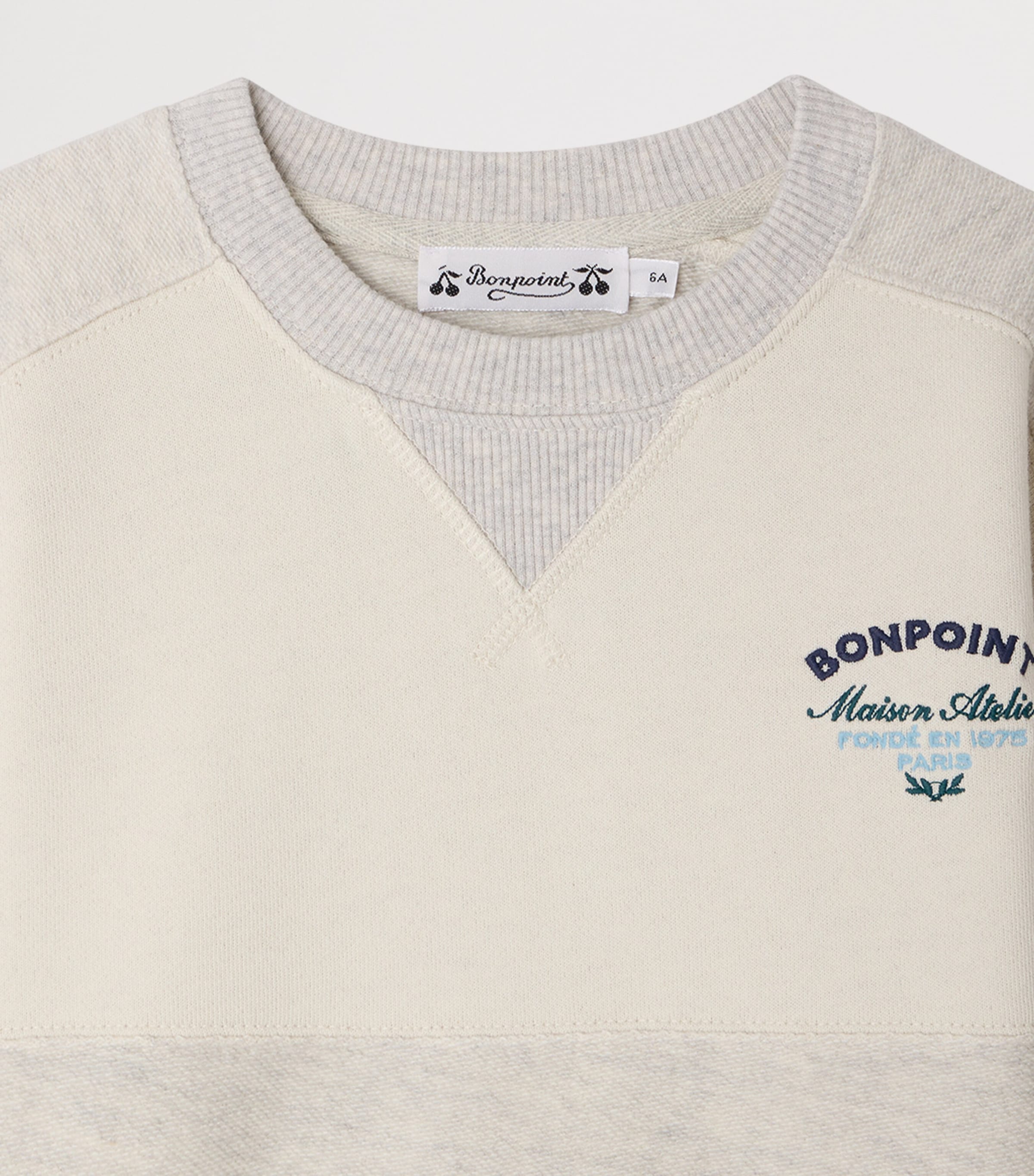 Contrast-Weave Lael Sweatshirt (10-14 Years) GRIS CHINE Image 3