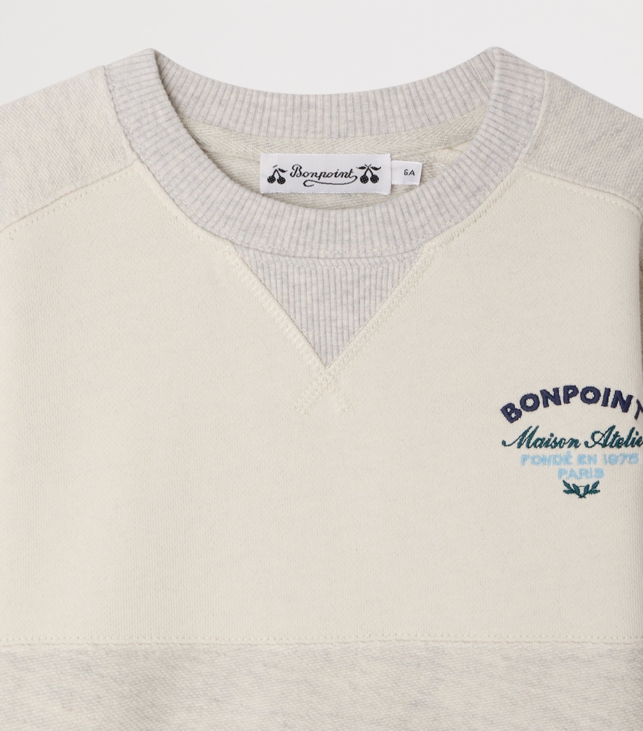 Contrast-Weave Lael Sweatshirt (10-14 Years) GRIS CHINE Image 3