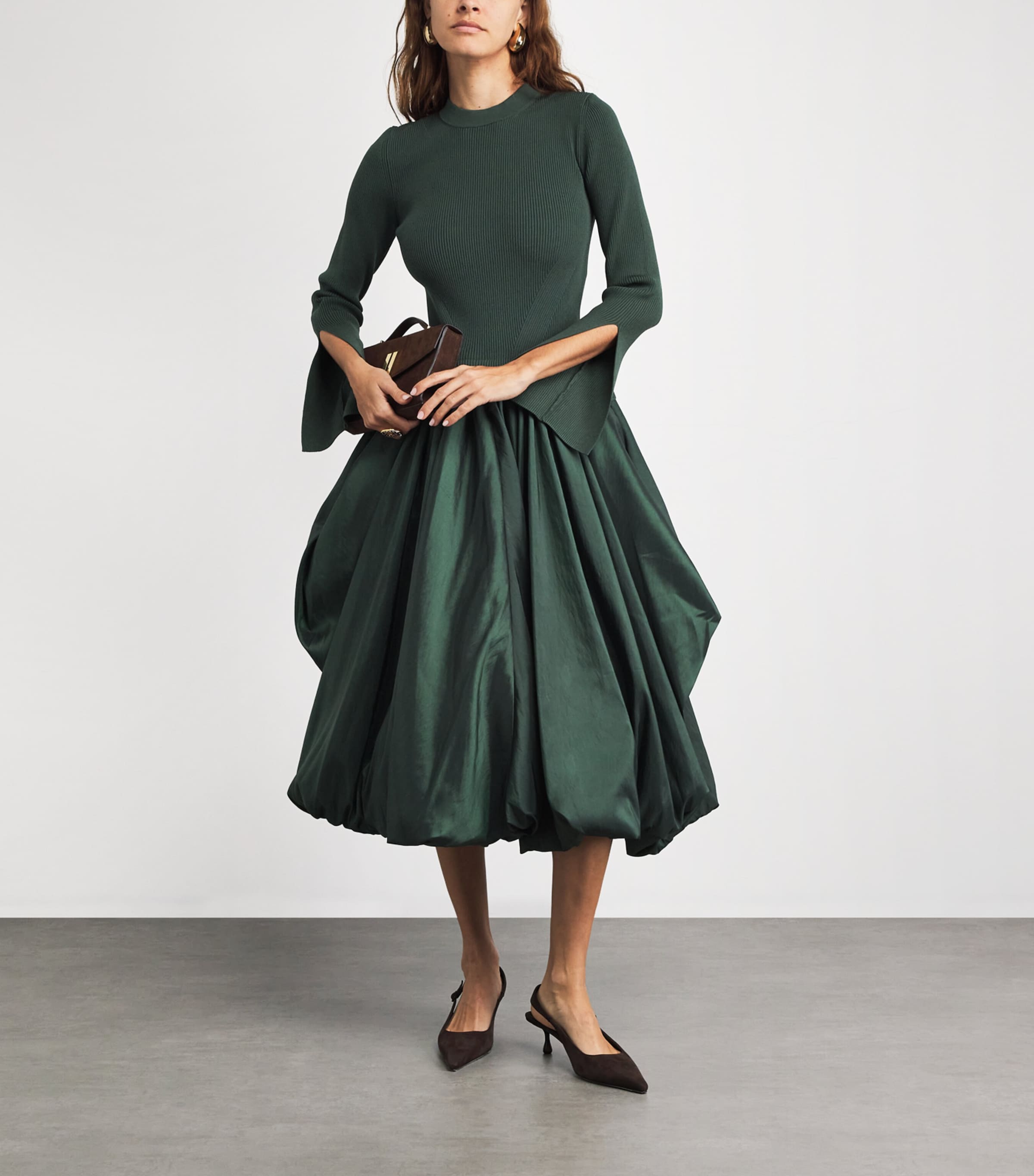 Knitted Kenlie Midi Dress CYPRESS Image 2