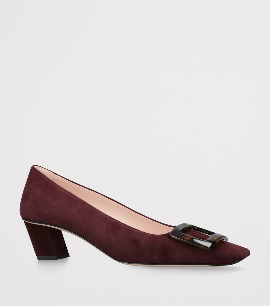 Suede Belle Vivier Pumps 45 WINE Image 3