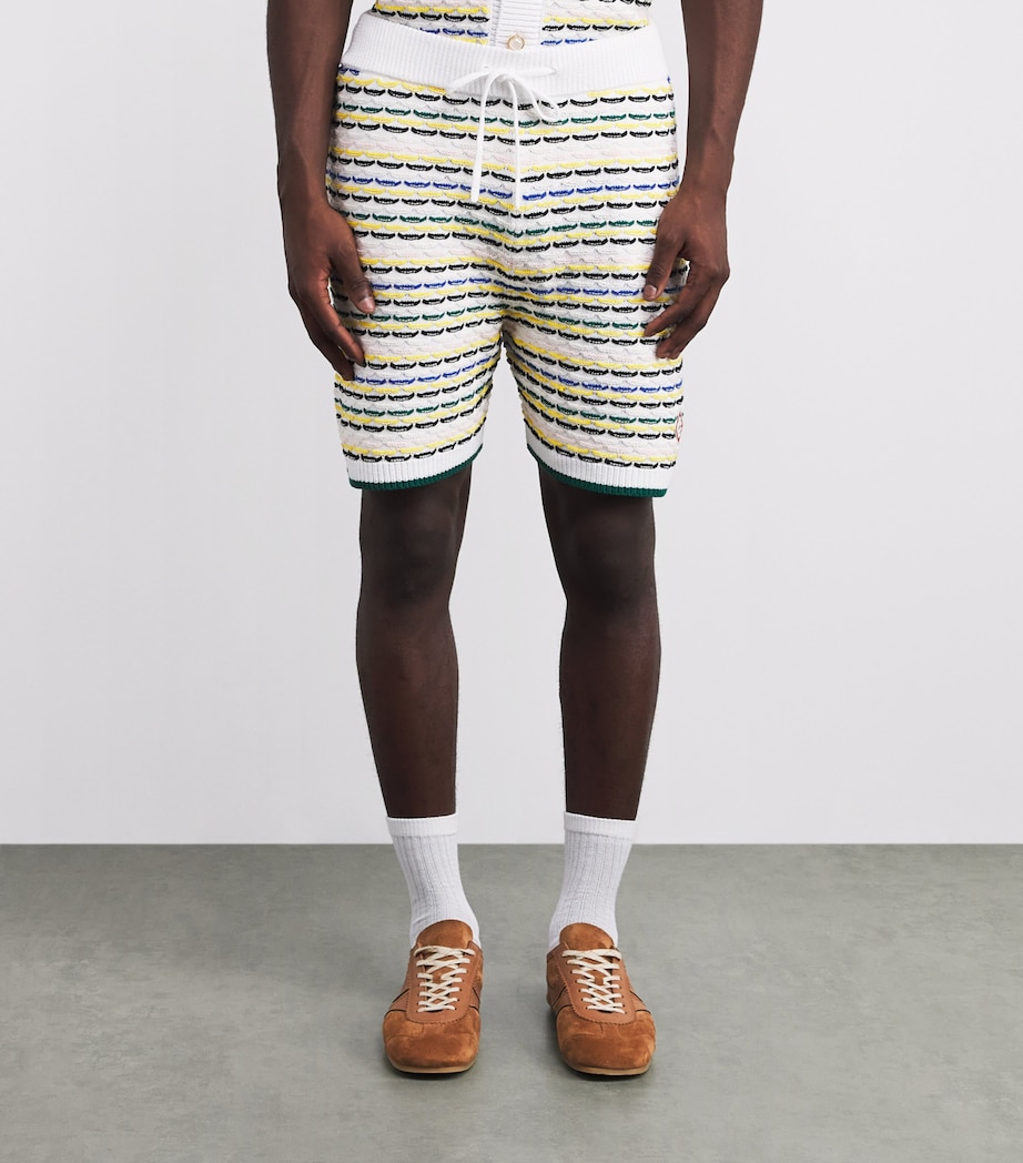 Cotton Tuck-Stitch Shorts MULTI Image 3