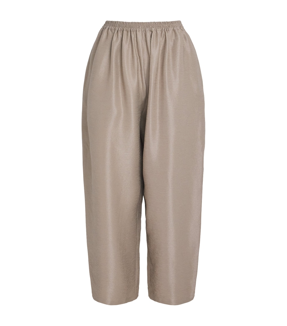 Eskandar Womens Silk Japanese Trousers Stone Image 1