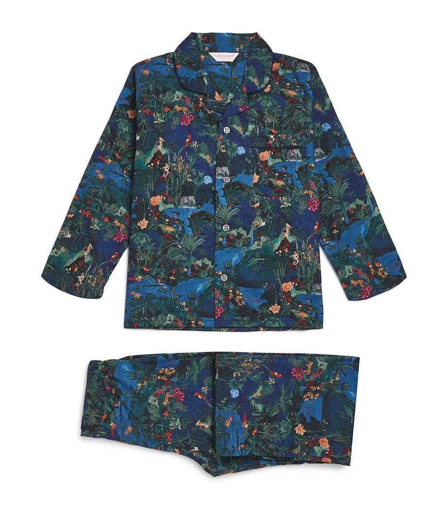 Derek Rose Kids Printed Ledbury Pyjama Set (13-16 Years) Image 1