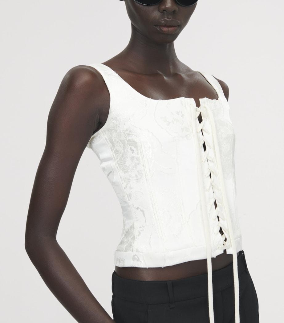 McQueen Womens Fil Coupé Floral Corset Top Image 10