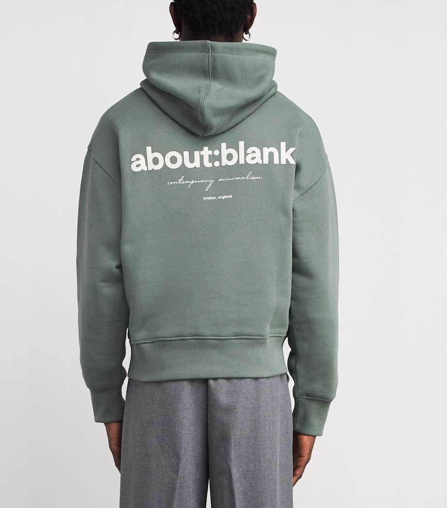 Cotton Logo Hoodie SAGE/ECRU Image 4
