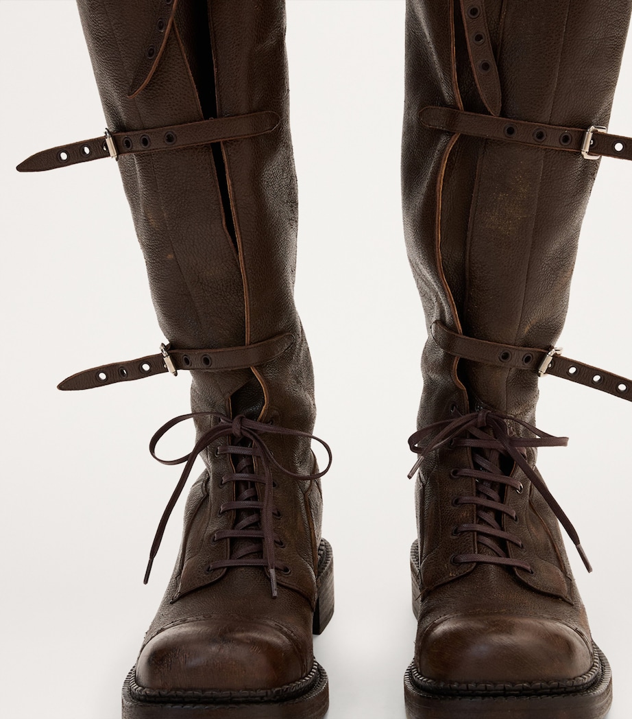 Miu Miu Leather Knee-High Boots Image 5