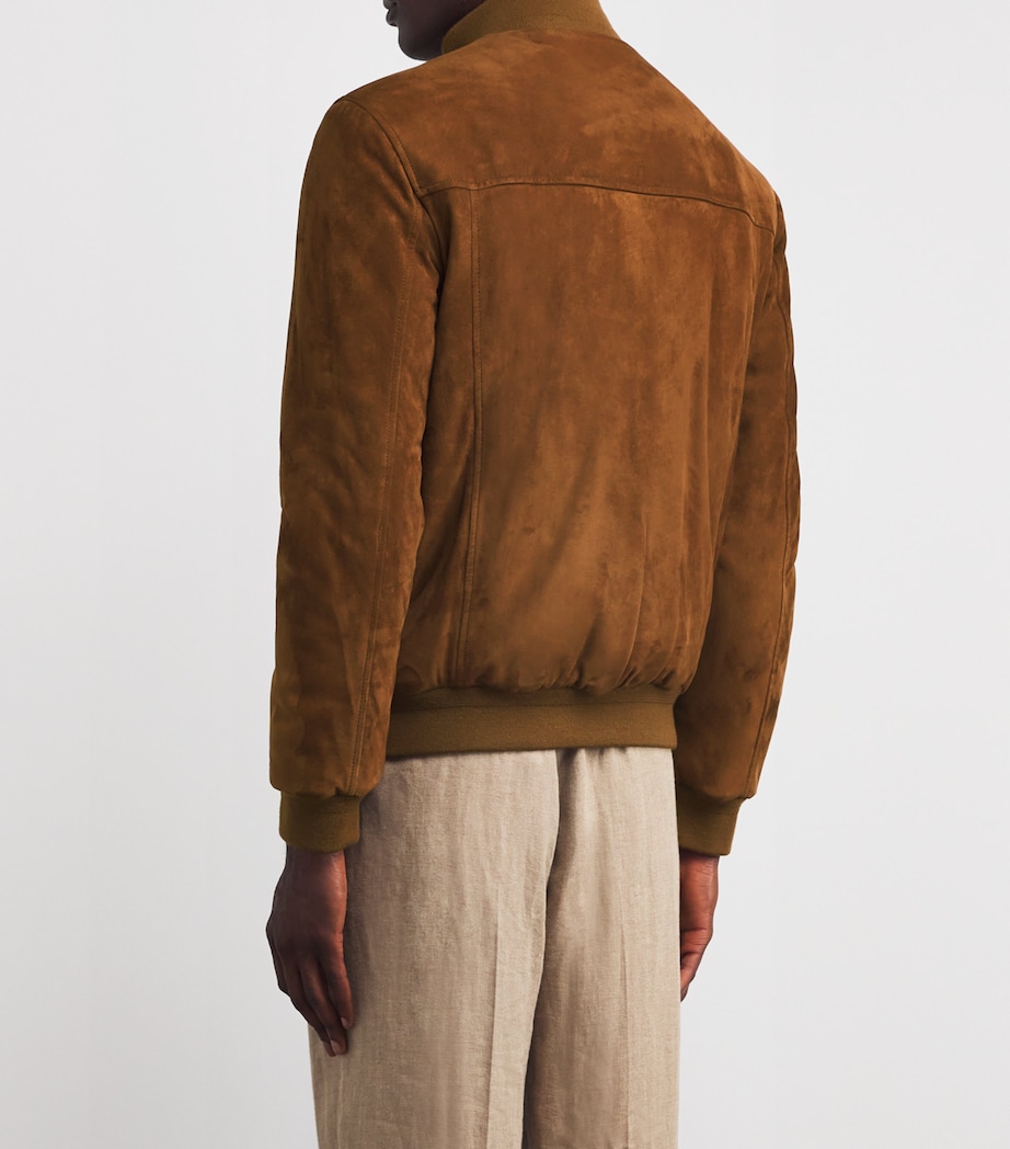 Suede Bomber Jacket 42 BROWN Image 4