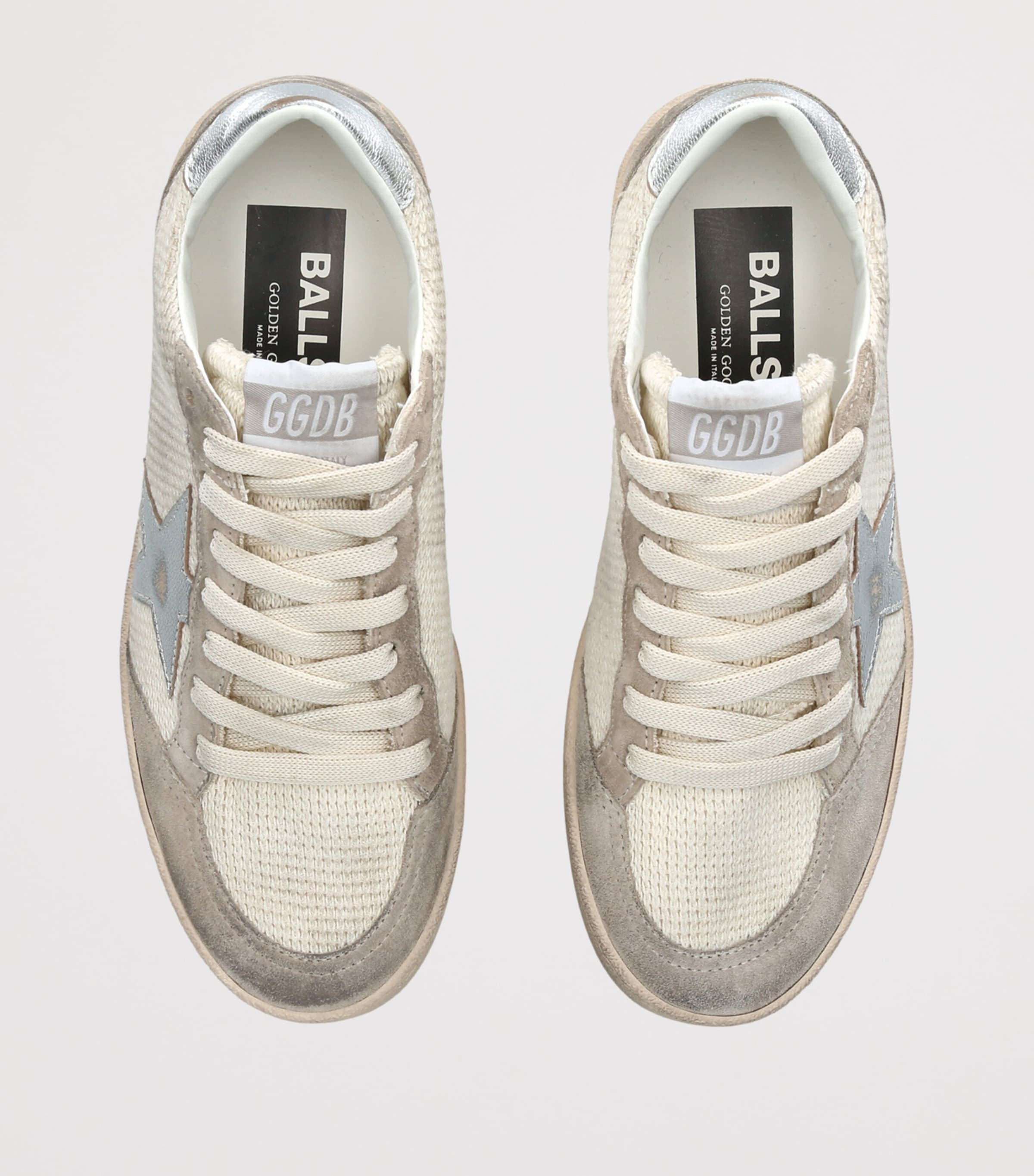 Golden Goose Fabric and Suede Ball Star Sneakers Beige Oth Image 4