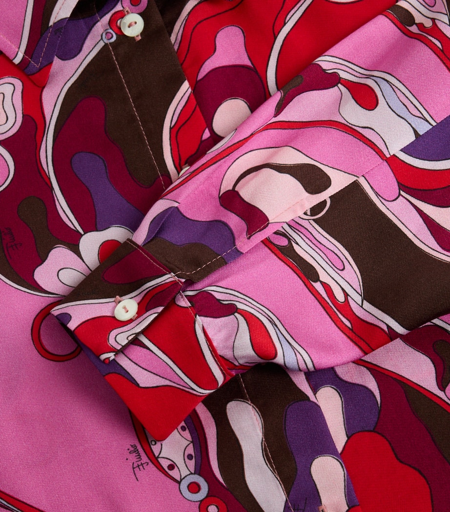 Orchidee Print Shirt (4-14 Years) 513ROFUCHSIA/RED Image 2