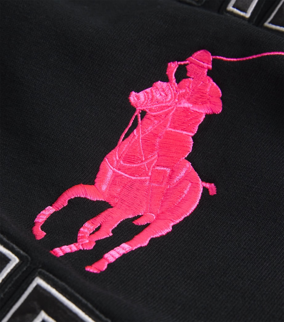 Cotton-Blend Fleece Polo Pony Quarter-Zip Sweater POLO BLACK Image 5