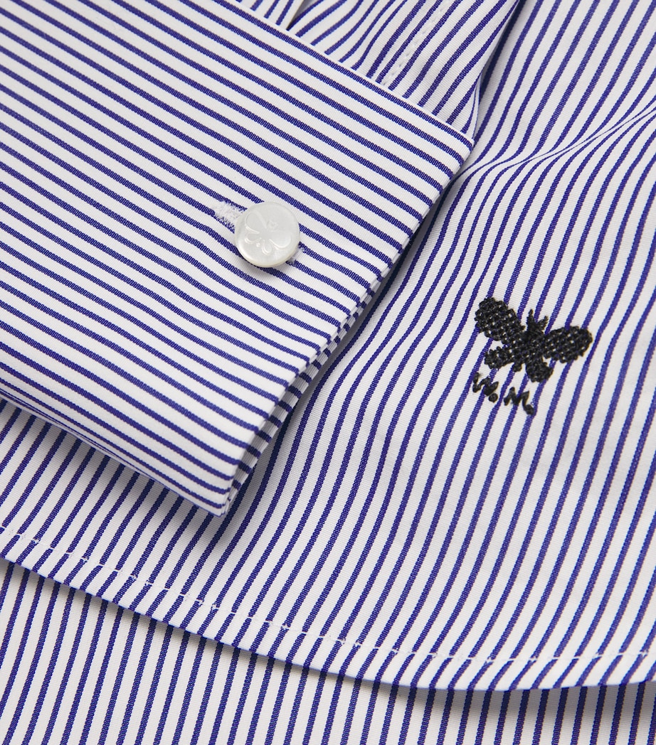 Cotton Poplin Stripe Shirt NAVY Image 5