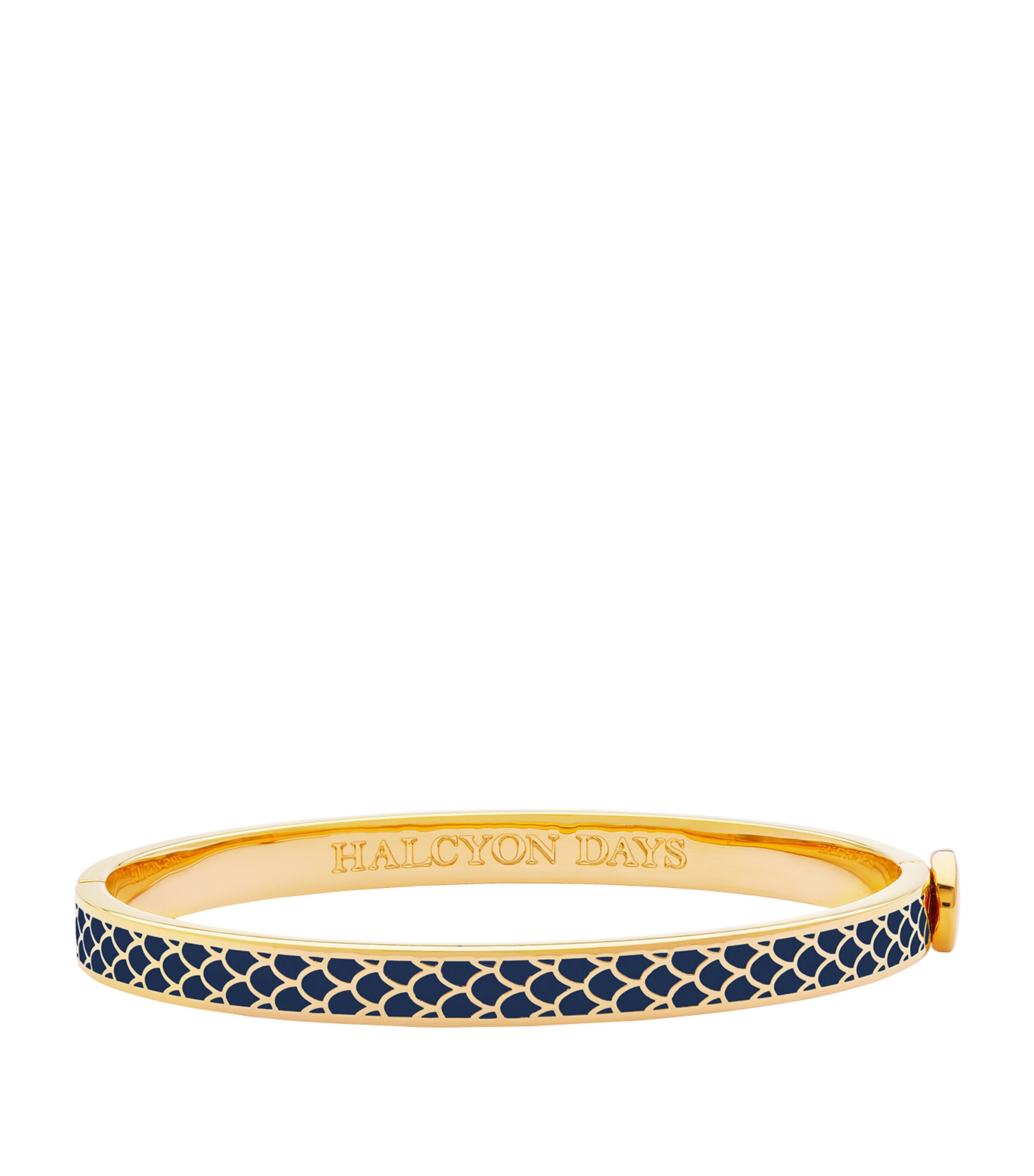 Halcyon Days Gold-Plated Enamel Salamander Bangle Blue/gold Image 1