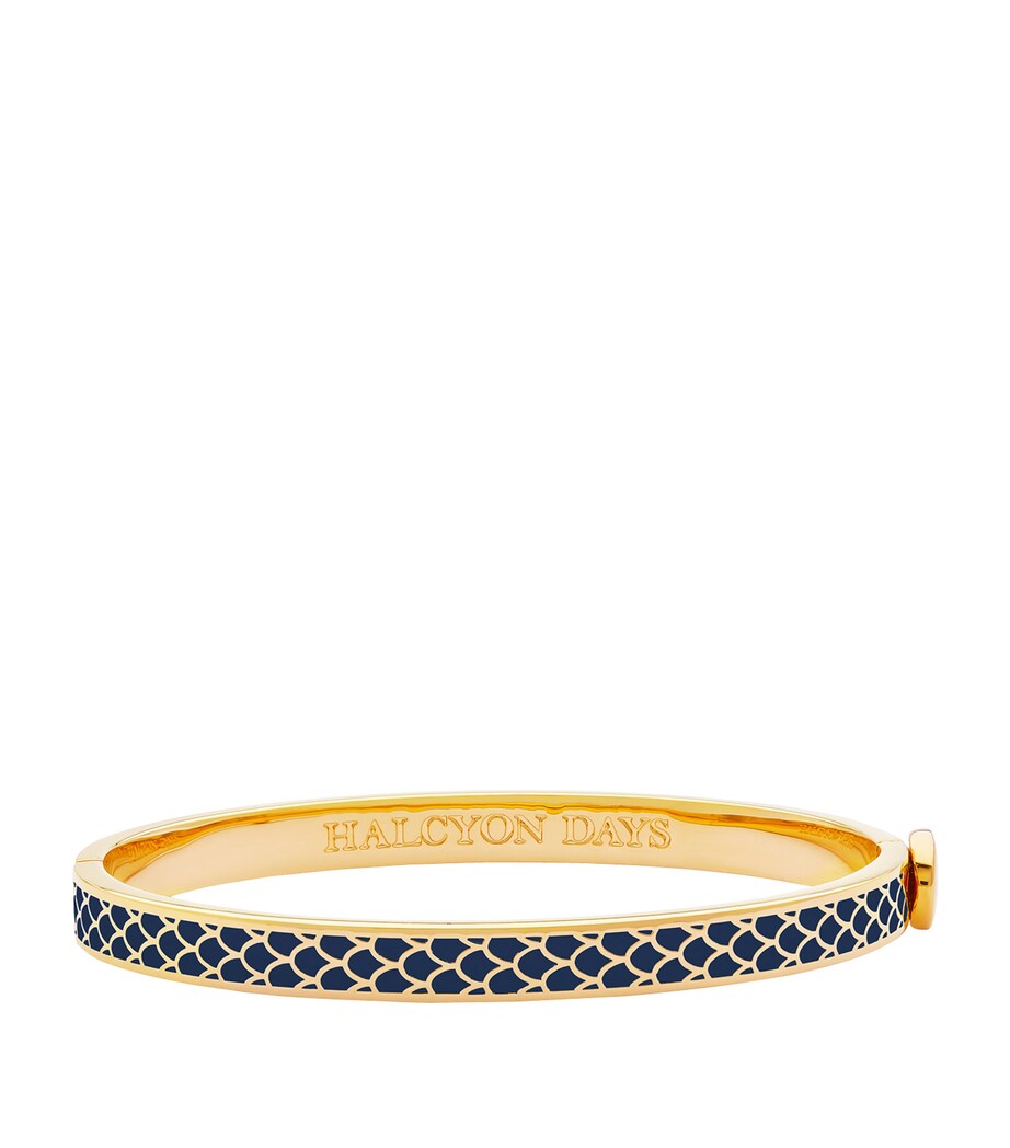 Halcyon Days Gold-Plated Enamel Salamander Bangle Blue/gold Image 1