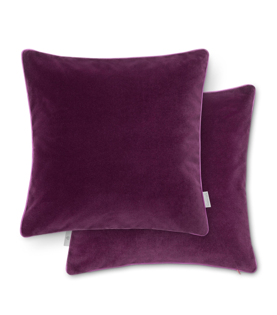 Schlossberg Velvet Elodie Cushion (40cm x 40cm) Berry Image 1