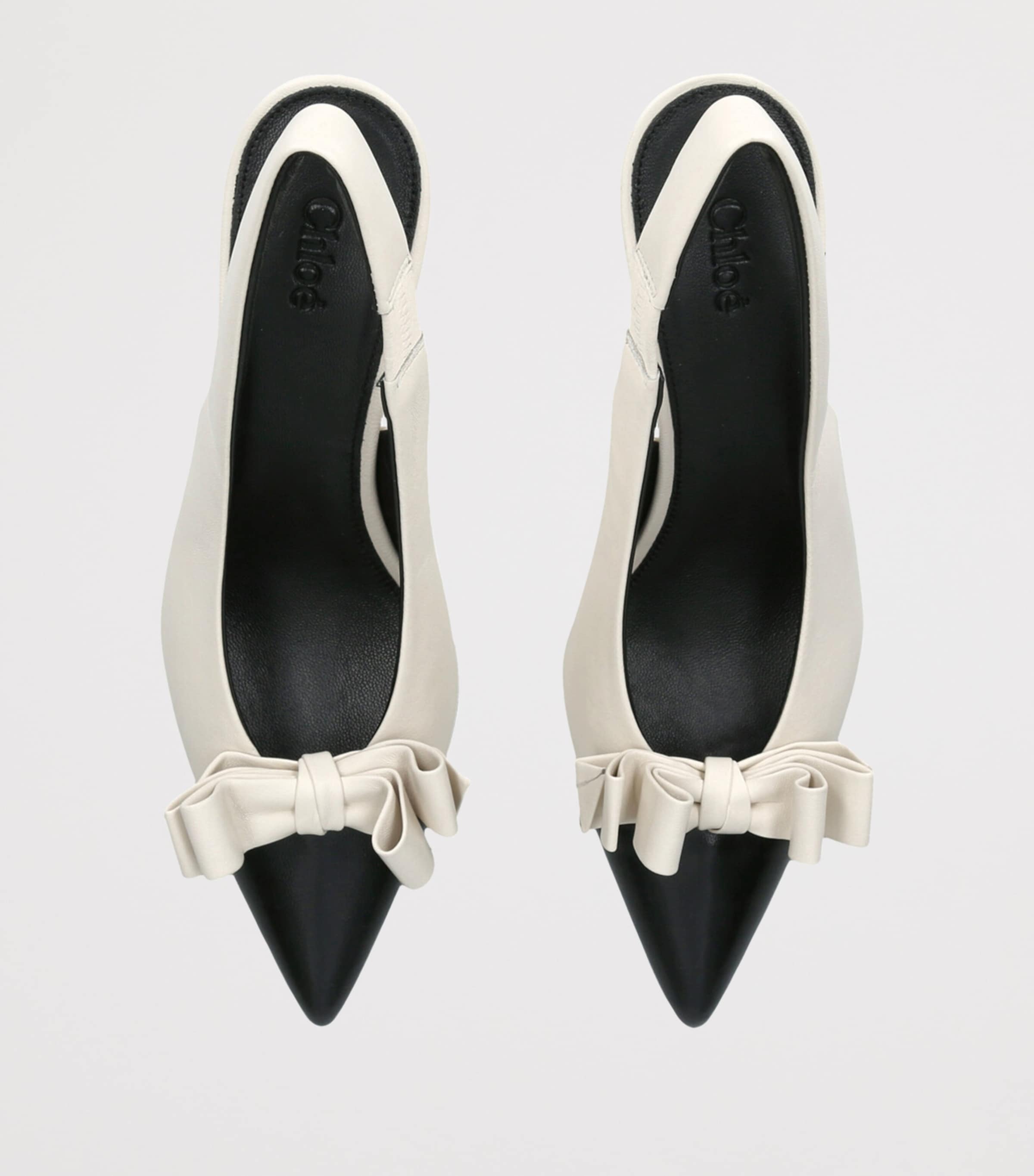 Leather Alba Slingback Heels 80 WHITE Image 4