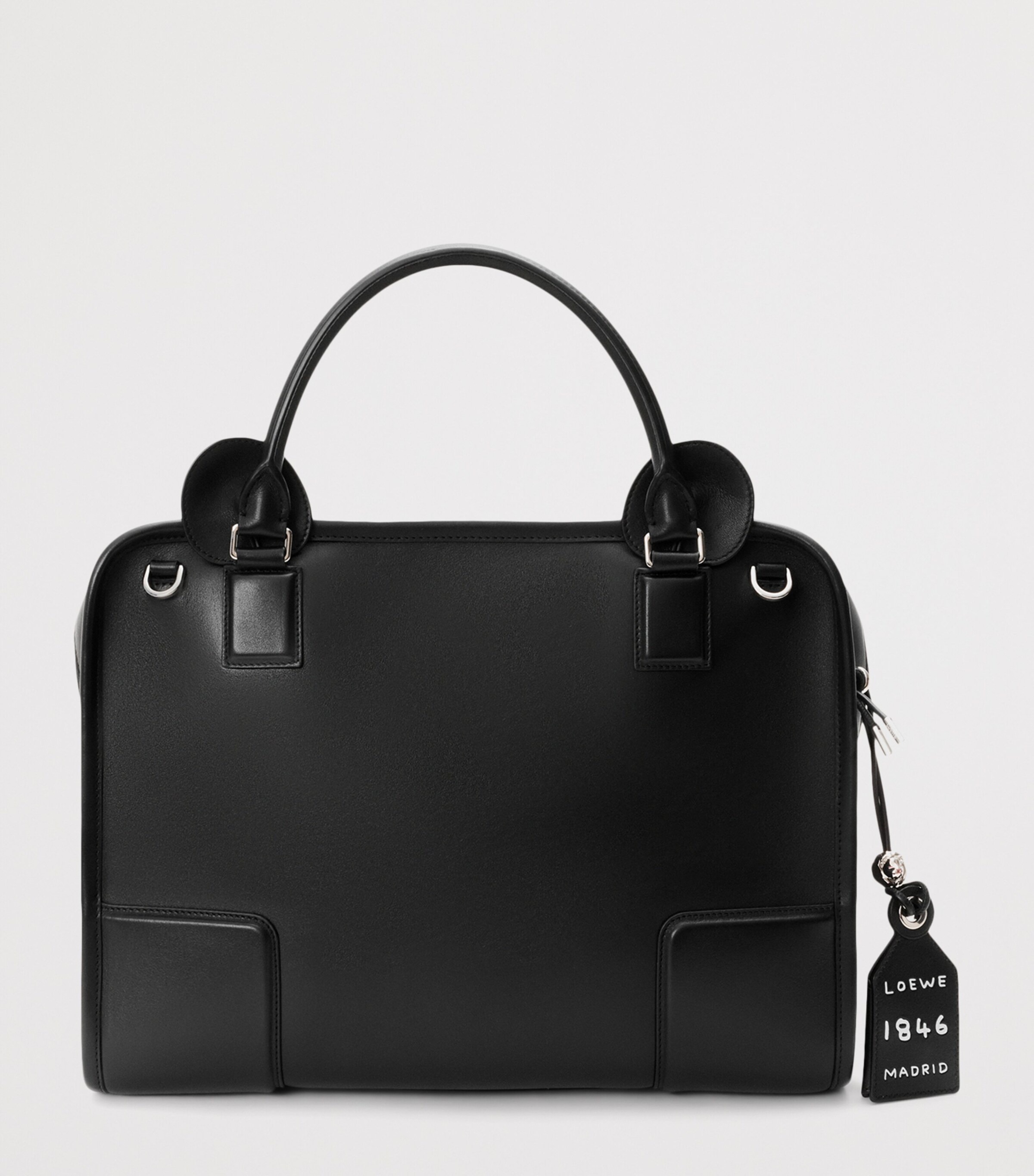 LOEWE Large Leather Amazona 180 Shoulder Bag Black Image 6