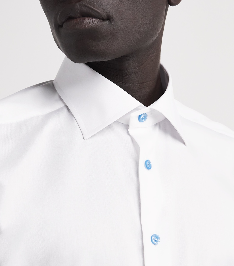 Signature Twill Contemporary Fit Shirt WHITE Image 6