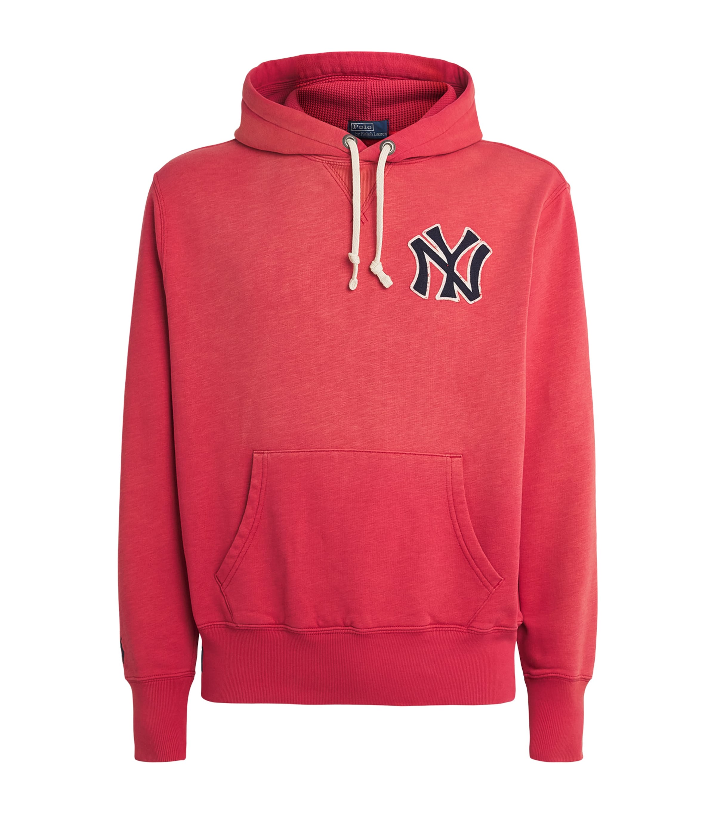 Polo Ralph Lauren Mens x Yankees Logo Hoodie Sunrise Red Image 1