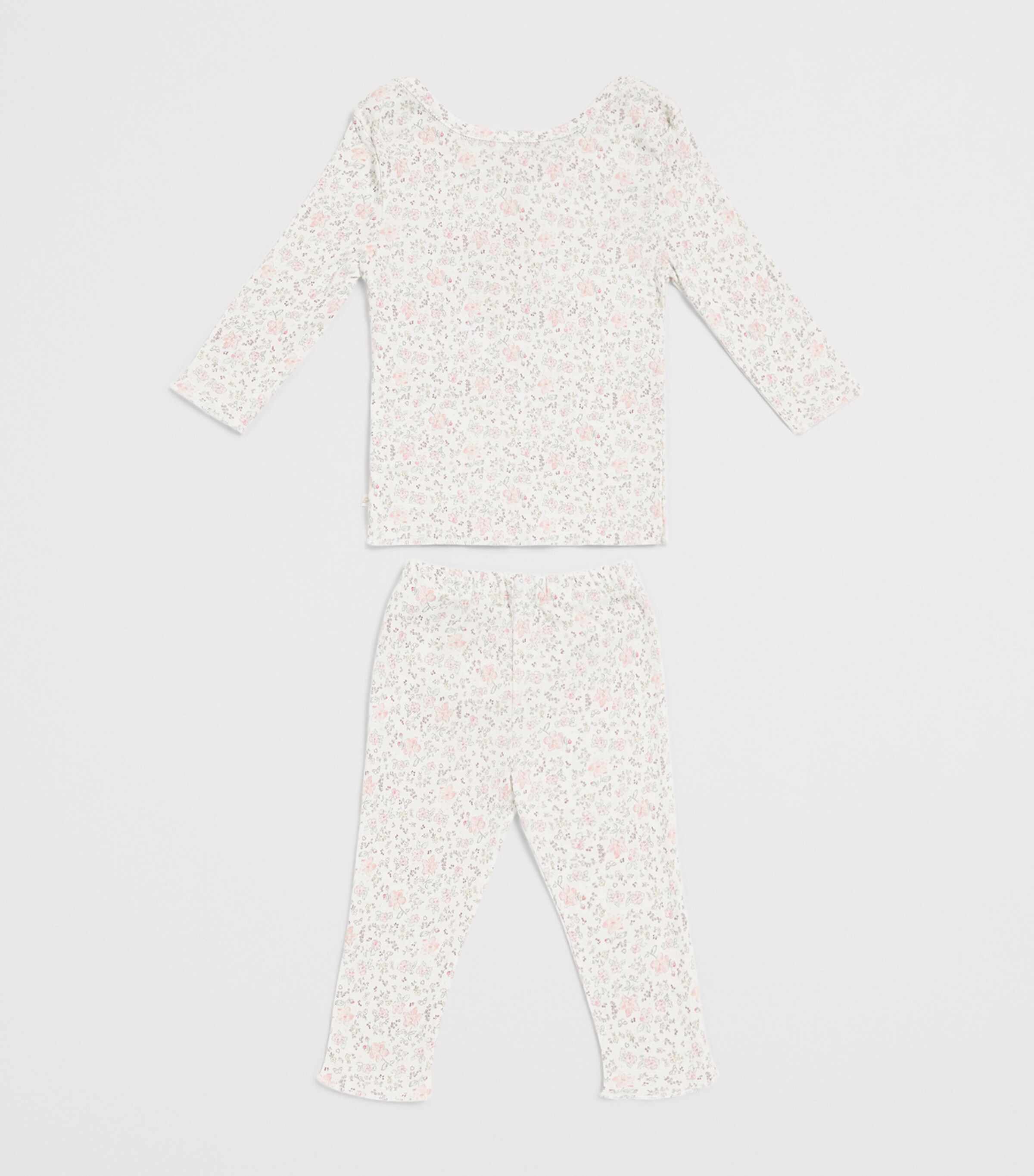 Marie-Chantal Cotton Aluna Athena T-Shirt and Leggings Set (3-24 Months) Poreclain/rose Image 2