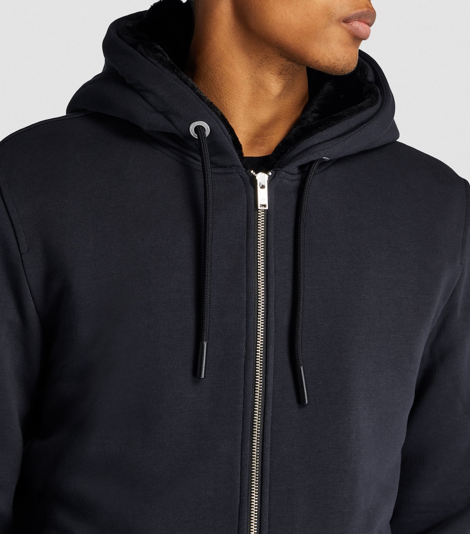 Padded Zip-Front Hoodie NAVY/BLACK - 1207 Image 6