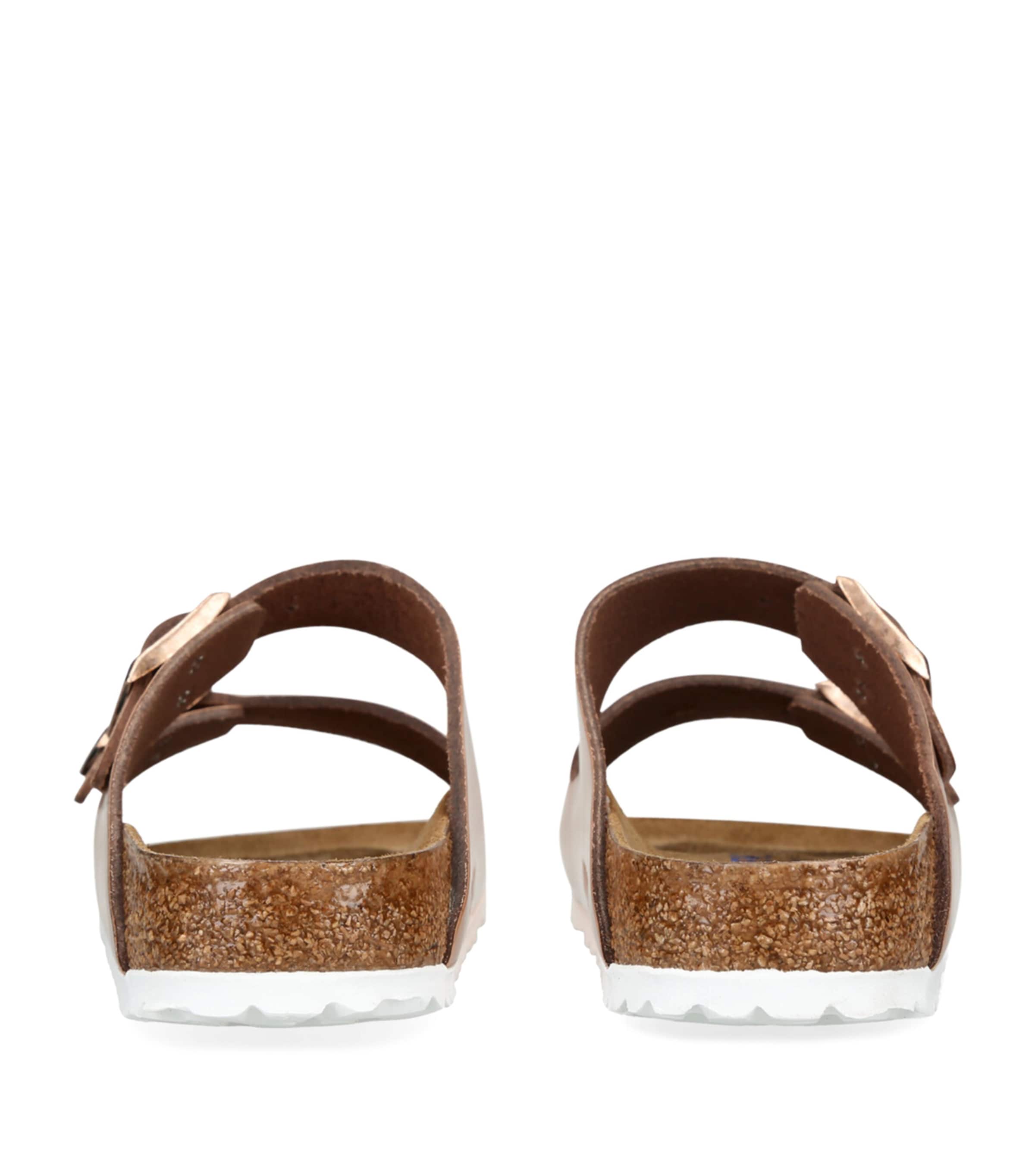 Birkenstock Leather Metallic Arizona Sandals Bronze Image 2
