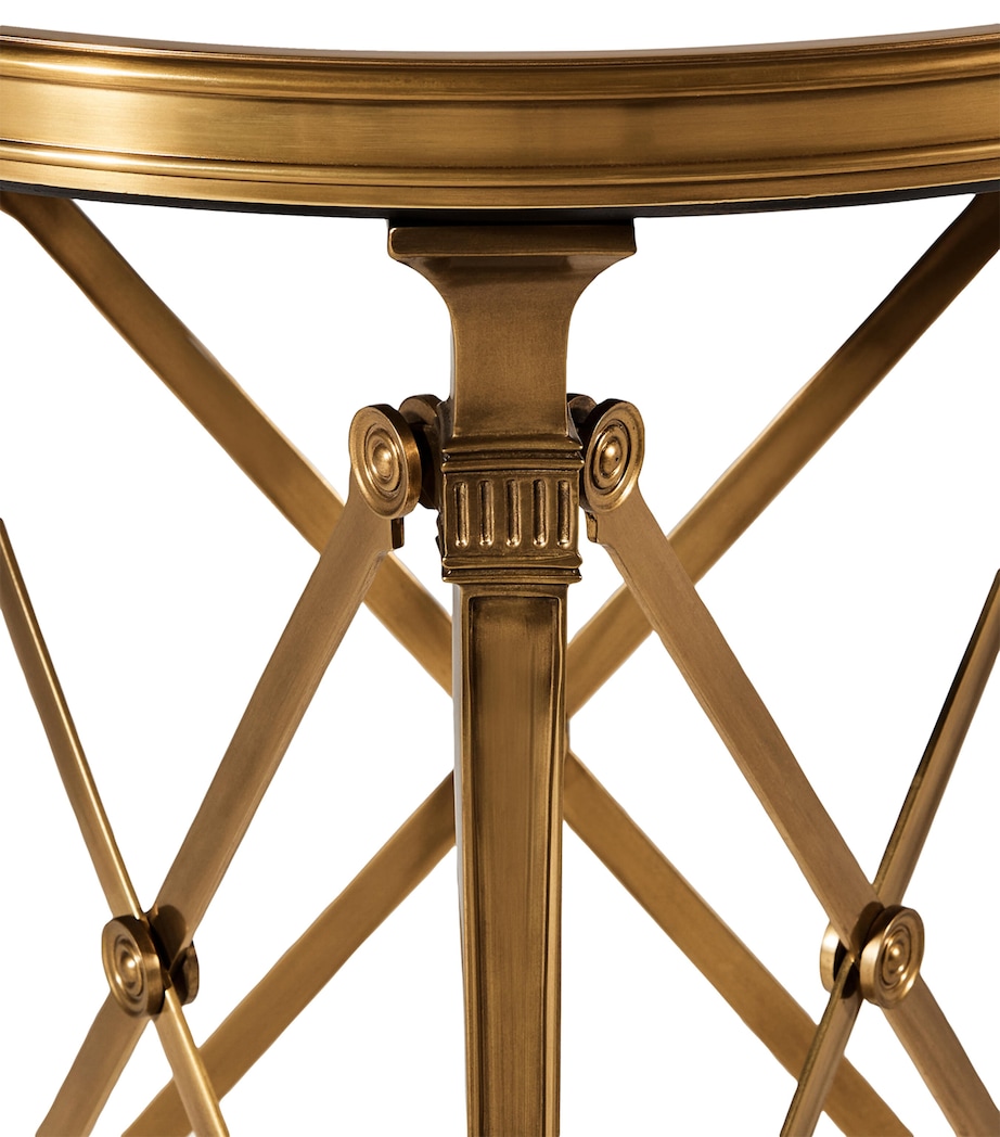 Stone and Brass Cannes Gueridon Table ESTATE BRASS Image 5