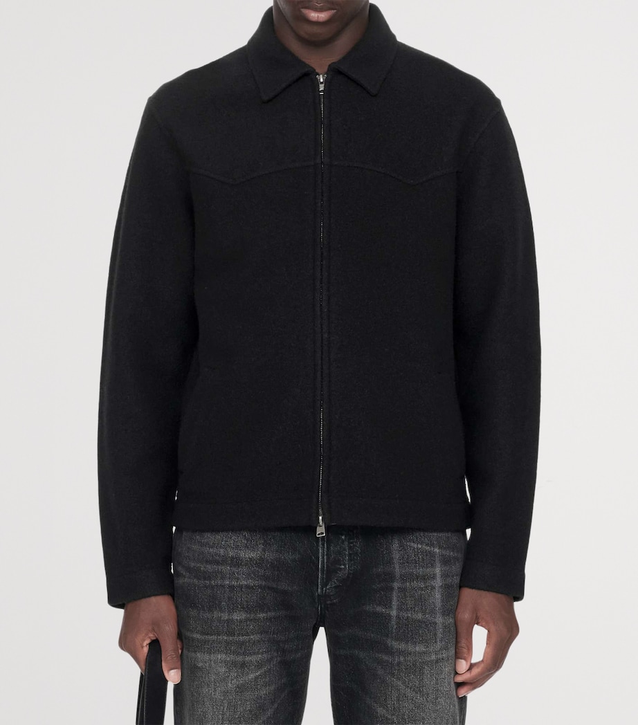 AllSaints Mens Wool Marko Jacket Black Image 3
