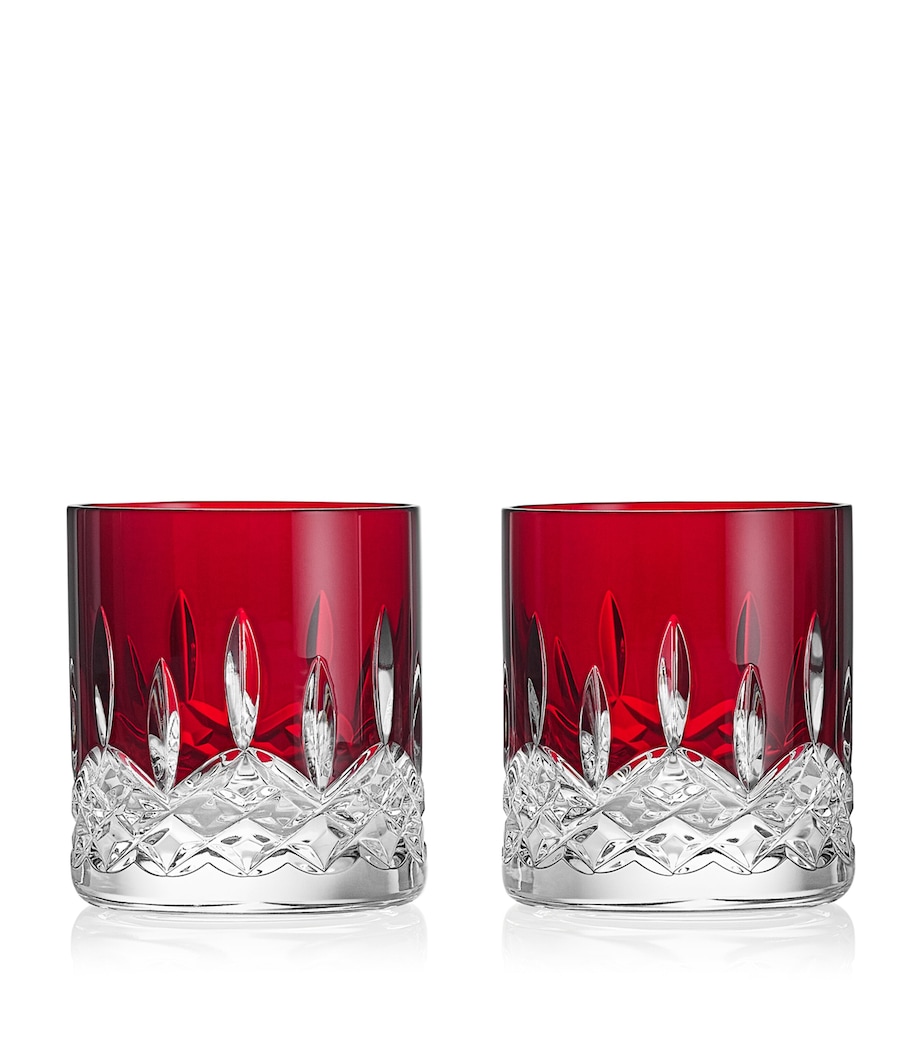 Set of 2 Crystal Lismore Straight Tumblers (180ml) RED Image 1