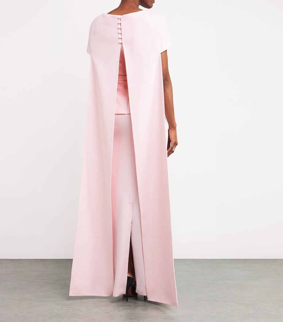 Safiyaa Pink Cape-Detail Erkin Maxi Dress | Harrods US Safiyaa Pink Cape-Detail Erkin Maxi Dress | Harrods US