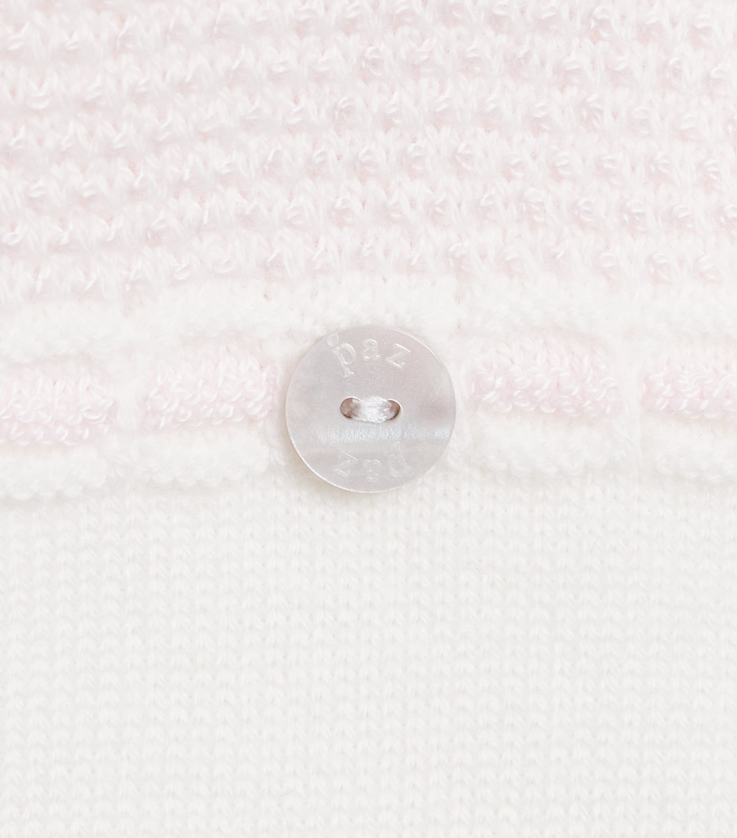 Paz Rodriguez Cotton Knitted All-In-One (0-12 Months) Cream/powder Pink Image 3