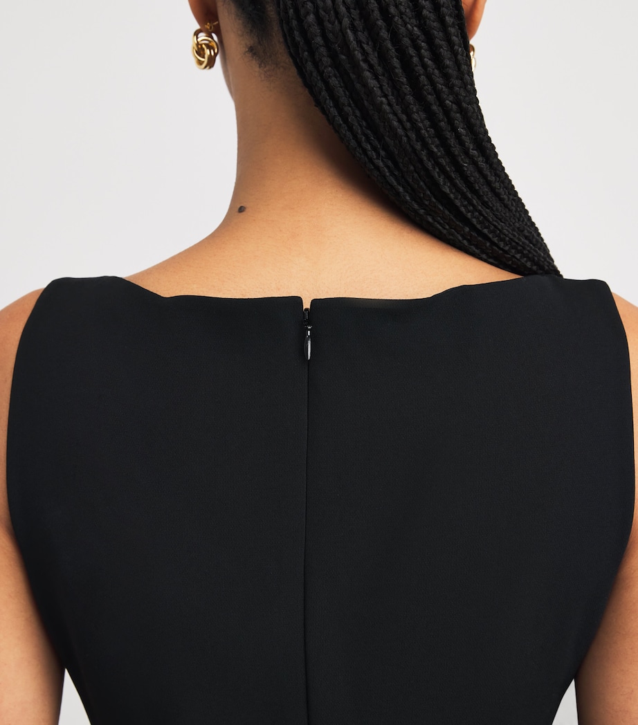 Admiral Crepe Midi Shift Dress 001 BLACK Image 6